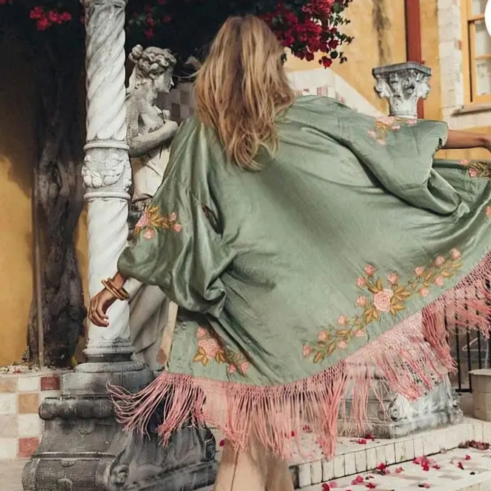 Chasing unicorns silk kimono Love the one you with ..swap or sell